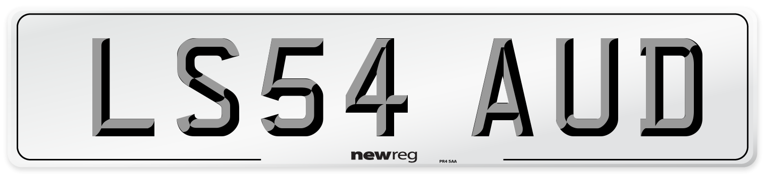 LS54 AUD Number Plate from New Reg